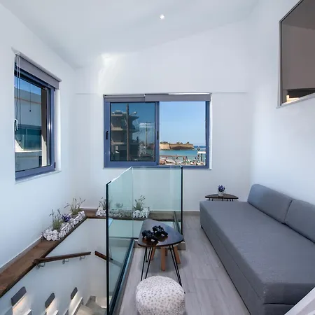 Blue Balcony - Boutique Beachfront With Private Parking Spot Near Chania Old Harbor